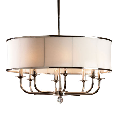 Zoe 8 Light Nickel Chandelier