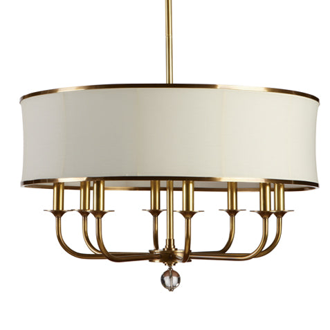 Zoe 8 Light Brass Chandelier
