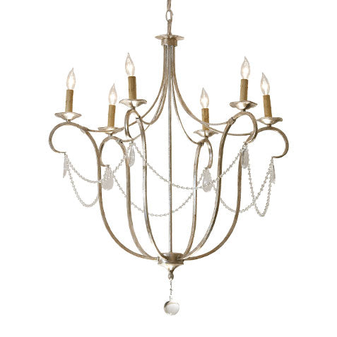 Callie Aged Silver Chandelier