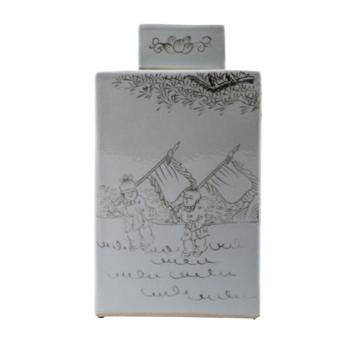 Square Oriental Jar