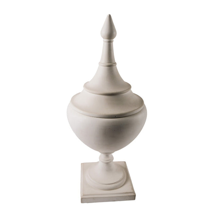 Large Bisque Finial Urn