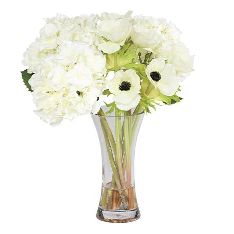 White Hydrangea and Anemone