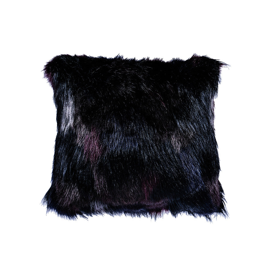 Faux Fur Mosaic Pillow