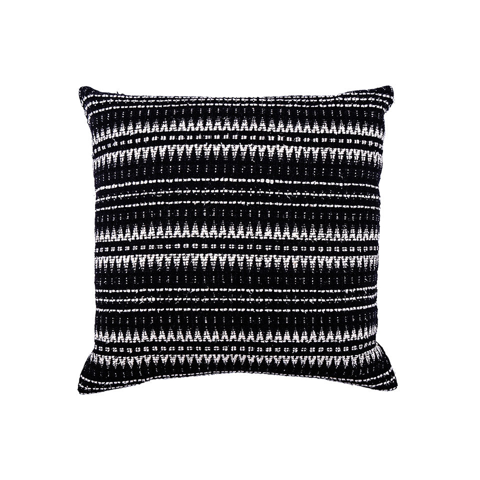 Black and Ivory Silk Pillow