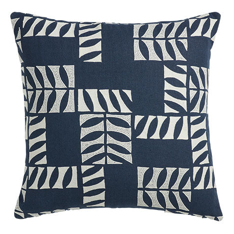 Embroidered pillow - navy