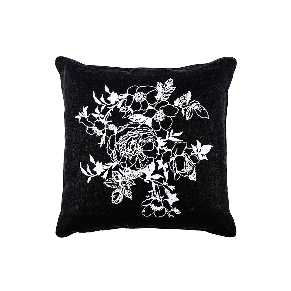 Floral Linen Pillow