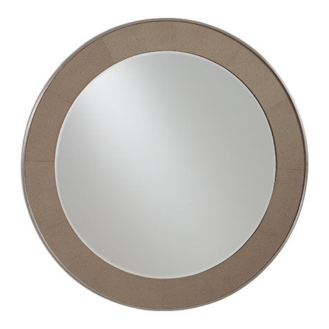 Rissa Taupe Leather Wall Mirror