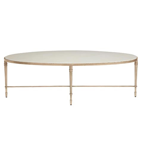 Valeria Oval Stone Top Coffee Table