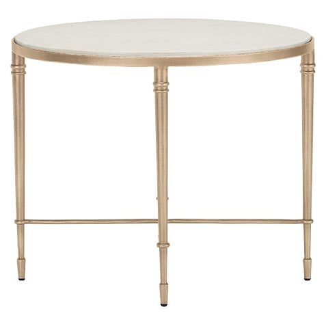 Valeria Oval Stone Top End Table