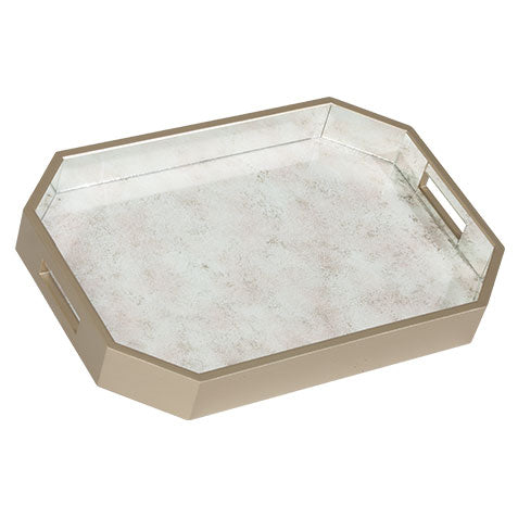 Zaria Pink Mirrored Tray