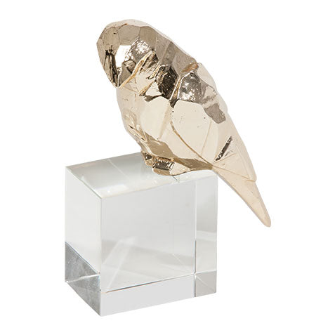 Small Cubist Finch on Crystal