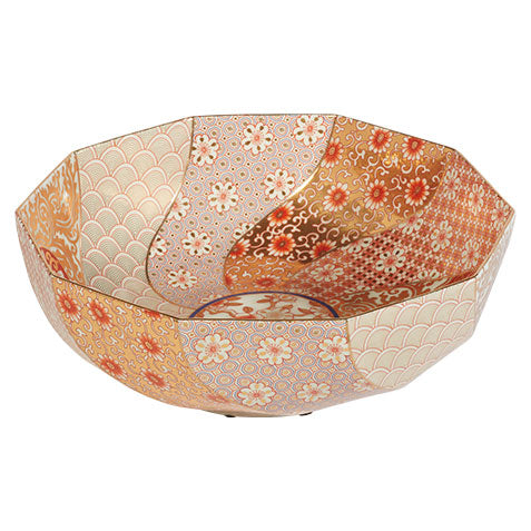 Large Multi Pattern Porcelain Bowl