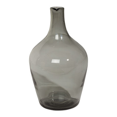 Large Grey Glass Jar