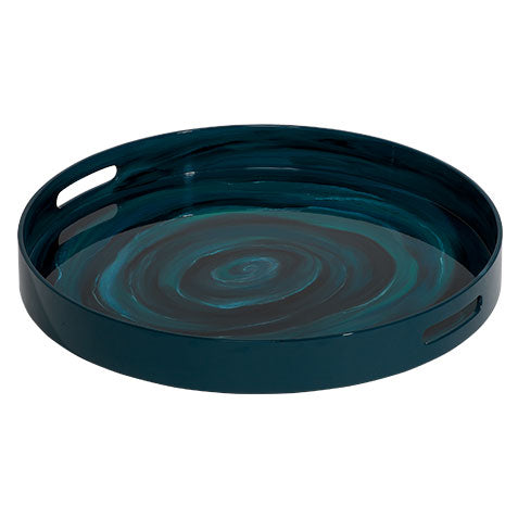 Sabine Turquoise Swirl Tray