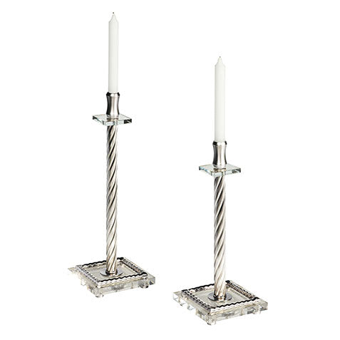 Arley Nickel Candlesick - Medium