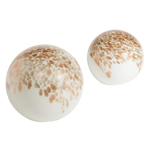 Speckled Glass Spheres (set of 2)