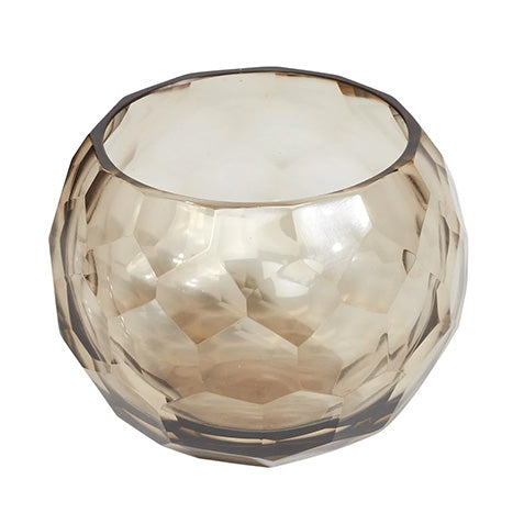 Nora Grey Cut Vase - Medium