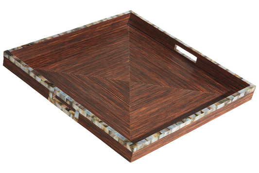 Square Smoked Sugarcane Tray