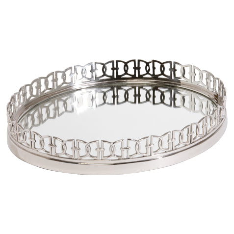 Oval Link Tray in Nickel