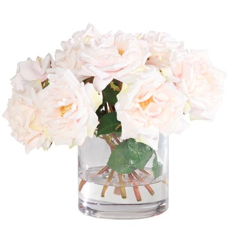 Blush Rose in Cylinder Vase